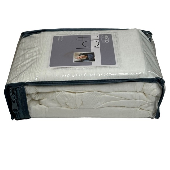 Loft by Candice Olson Ivory Cream King Bed Skirt Style In The Grove Retail $120 - Picture 6 of 7